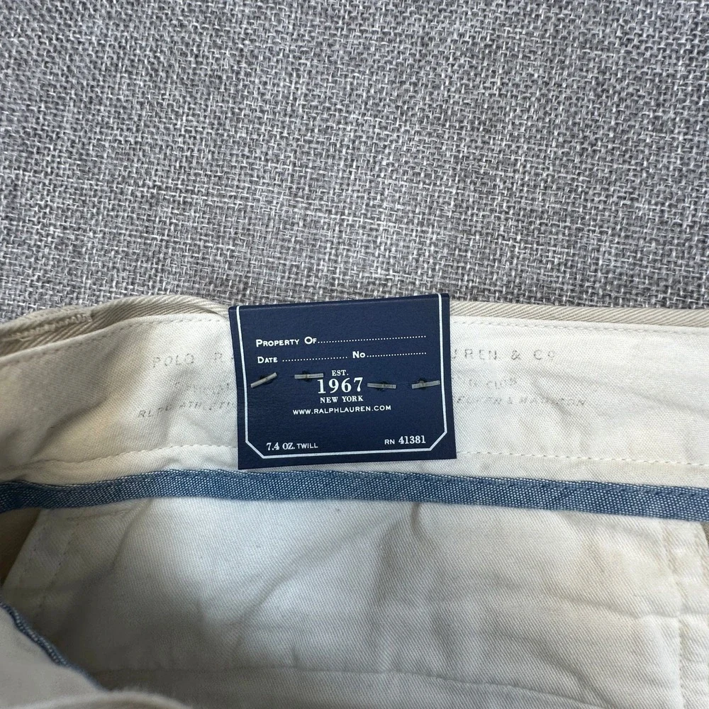 Polo Ralph Lauren Bedford Chino Pants Mens 35x32 (Fits 35x31) Straight‎ Fit NWOT